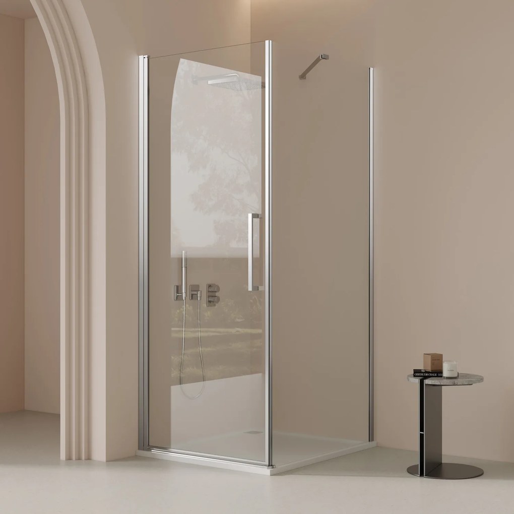 Saniclear Clearline douchecabine 100x90cm met 100cm deur chroom