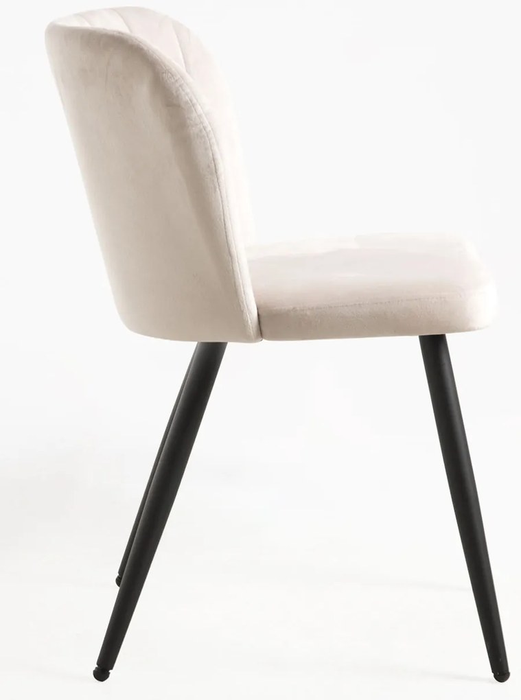 Pak 4 Fluwelen Luk Stoelen