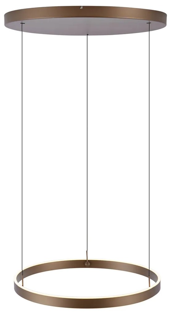 Design hanglamp donker brons 3-staps dimbaar easylift - Titmus