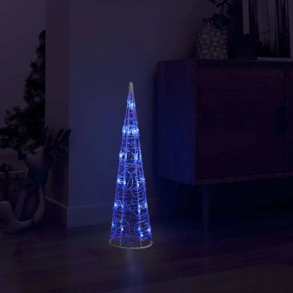 vidaXL Lichtkegel decoratief LED blauw 60 cm acryl