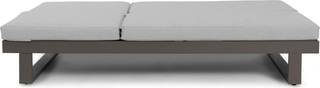 Lifestyle Garden Furniture Massimo Ligbed Met Kussen Antraciet/soft Grey Aluminium Grijs