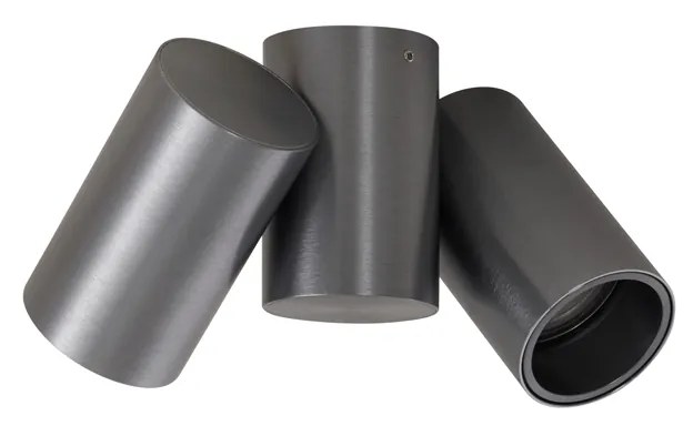 Design opbouwspot gunmetal GU10 50mm 2-lichts kantelbaar - Michael