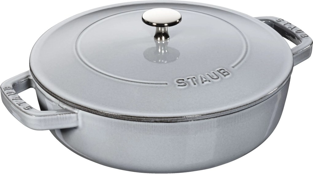 Staub Braisers Sauteerpan Chistera 24 cm / 2,5 l, Grafietgrijs - Braisers - Staub