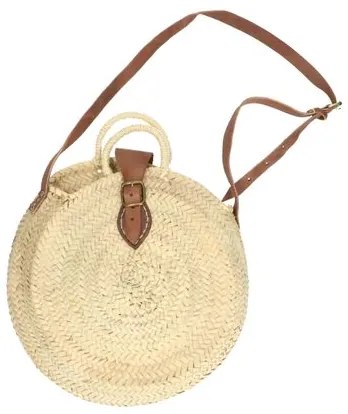 Ronde tas met schouderriem, palmblad, ø 30 cm
