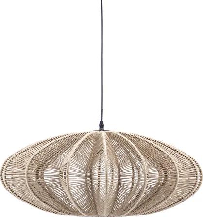 By-Boo Hanglamp Nimbus - Natural - Hout - IJzer - Metaal - By-Boo - Industrieel & robuust