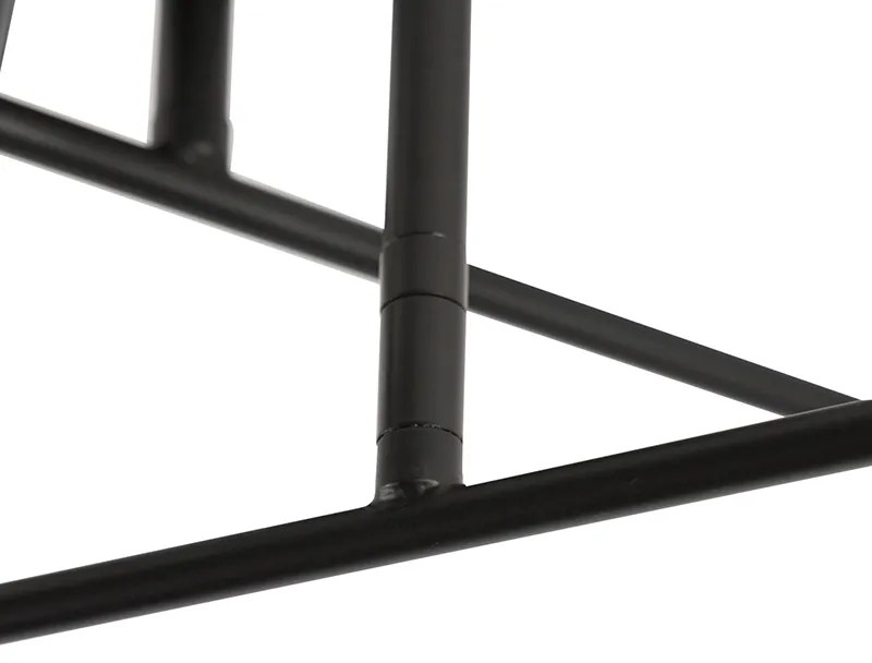 Industriële plafondlamp zwart met goud 6-lichts - Sydney