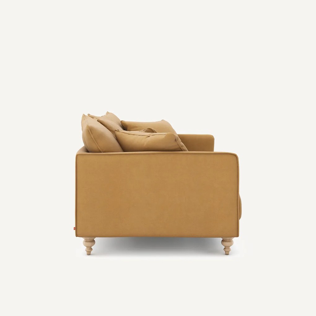 3-zits compacte zetel van linnen fluweel, LAZARE