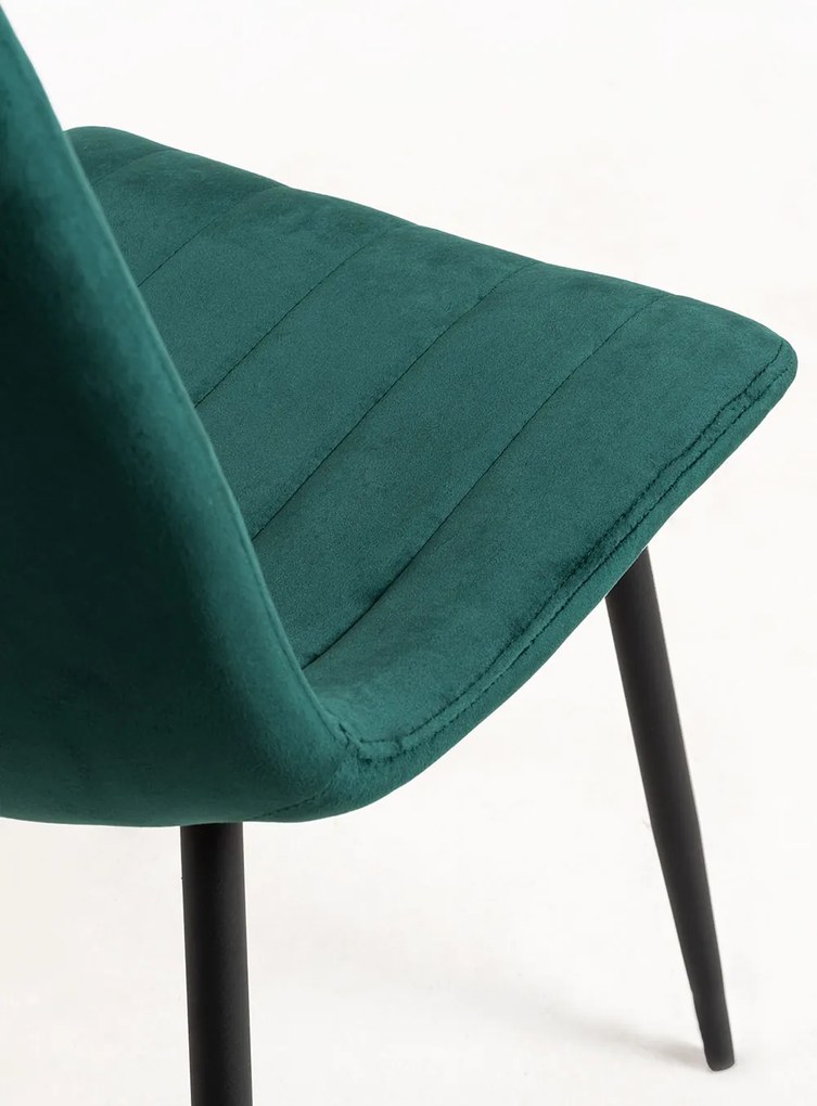 Set 4 Liny Fluwelen Stoelen