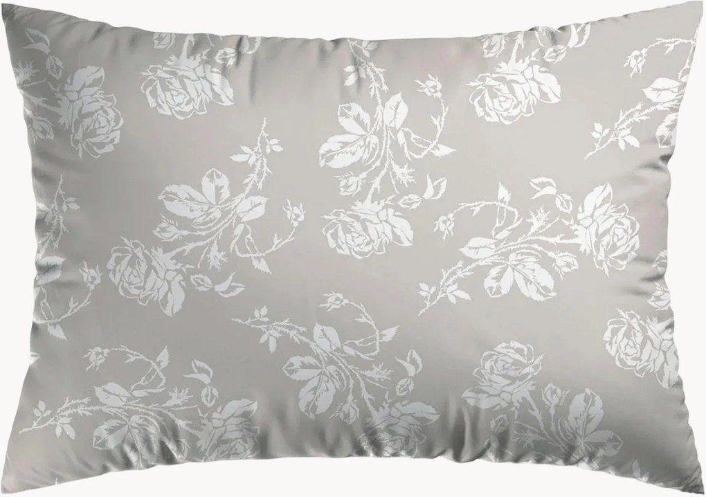 Katoensatijnen kussenslopen Roses, 2-delig