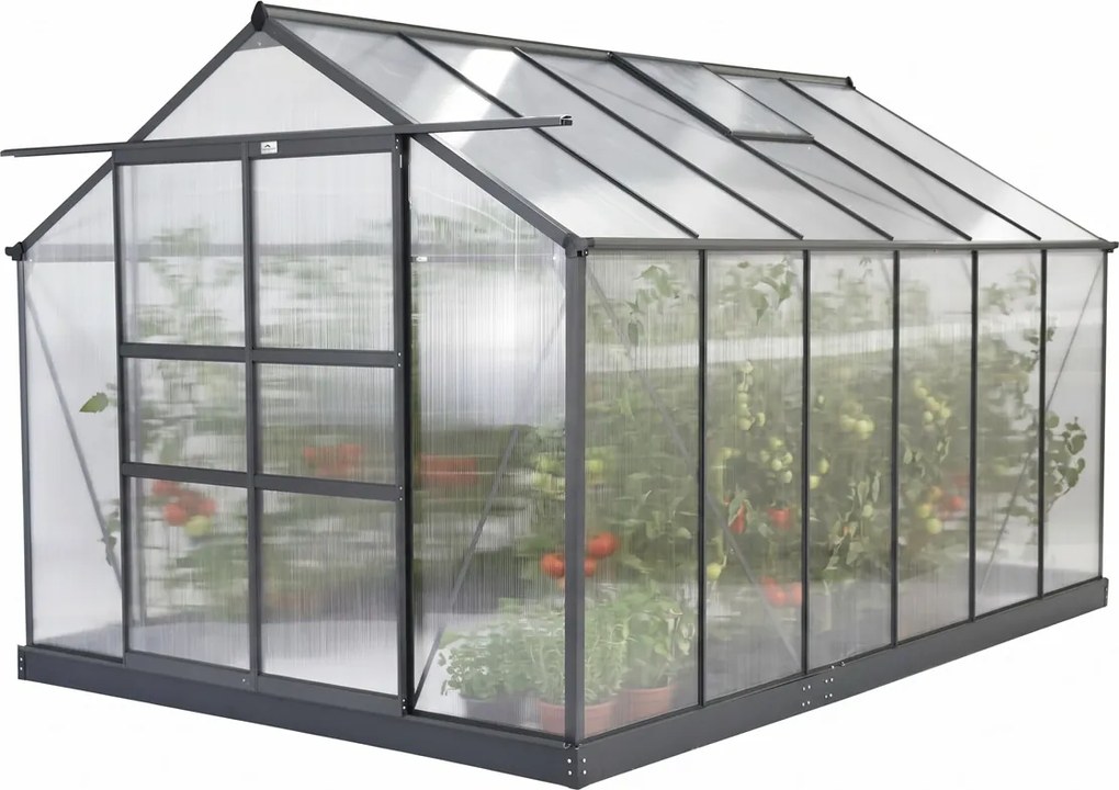 Azalia aluminium serre 2,5 x 3,7m CoverTech antraciet