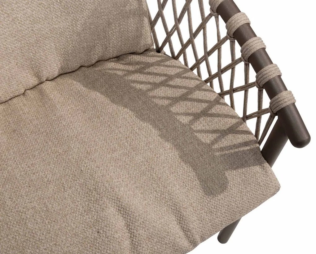 4 Seasons Outdoor Allora tuinset terre met Prado tafel met keramisch blad 240 cm Tuinset   beige weerbestendig