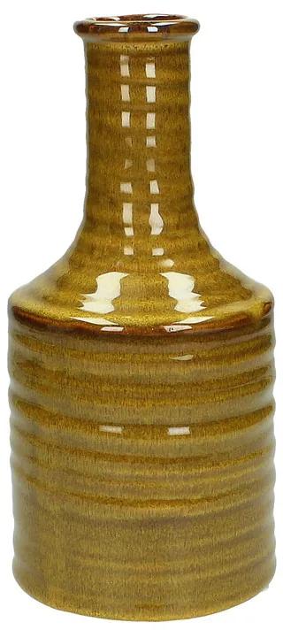 Vaas stoneware - bruin - 25,5 cm