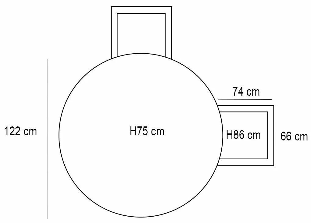 Garden Impressions Yima tuinset 5-delig licht grijs - Tulli tuintafel bruin Ø122 cm