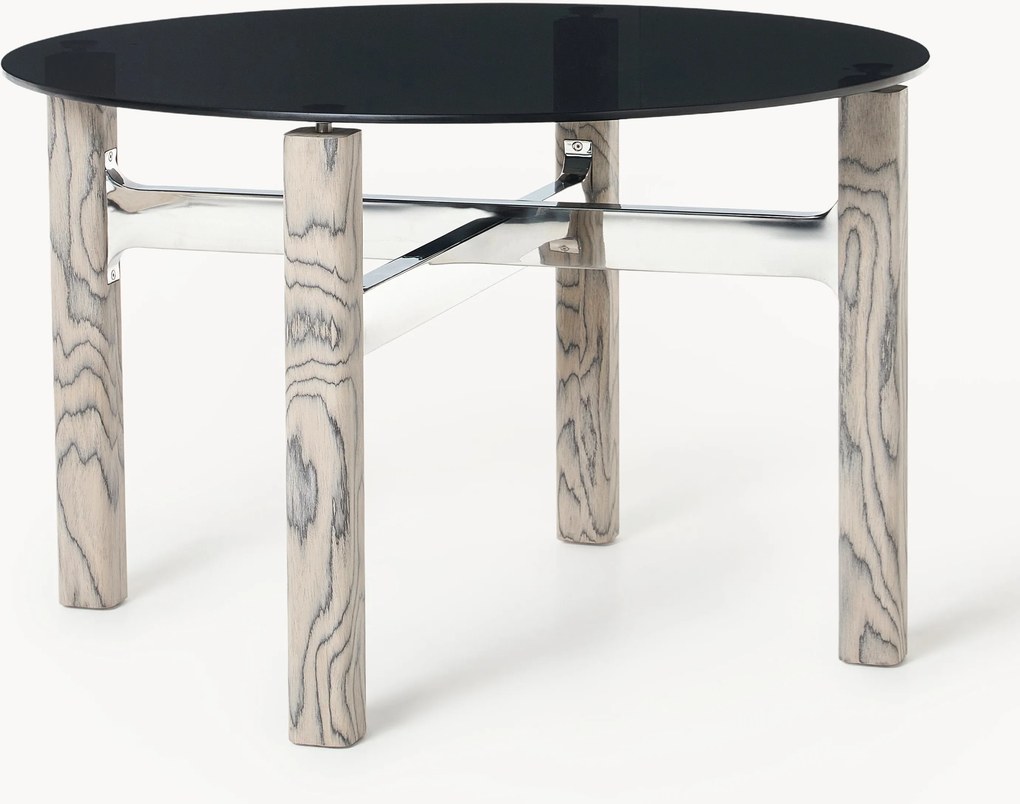 Eettafel Sam met glazen blad, in verschillende maten