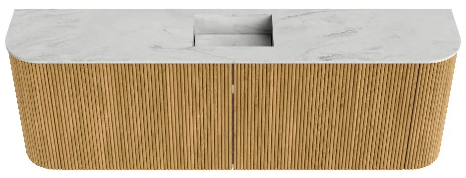 Mondiaz Joya DLux 125cm toiletmeubel ronding links/rechts oak met wastafel faye midden zonder kraangat opalo