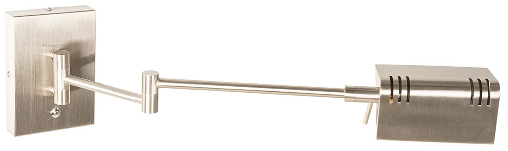 Design wandlamp staal incl. LED dimbaar - Notia