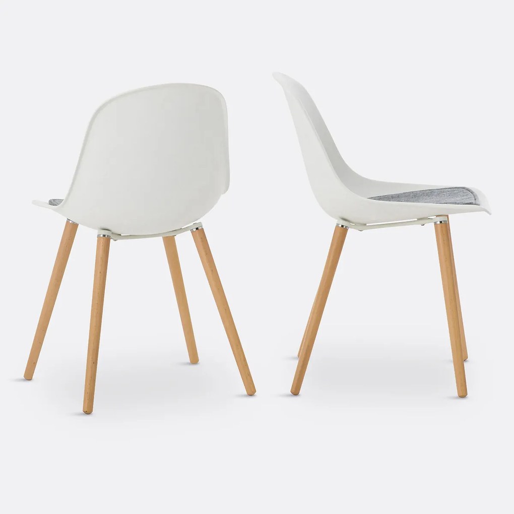 Set van 2 stoelen met schelpzitting Zapong