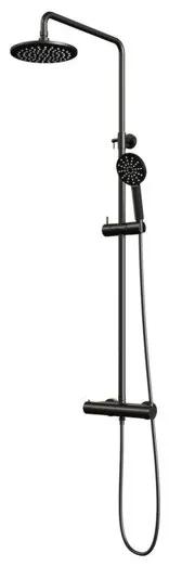 Brauer Black Edition showerpipe met thermostaat 20cm regendouche 3 standen handdouche mat zwart 5-S-007 Set 2
