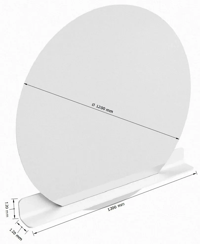Mondiaz Spot spiegel rond Ø120cm met planchet rosee