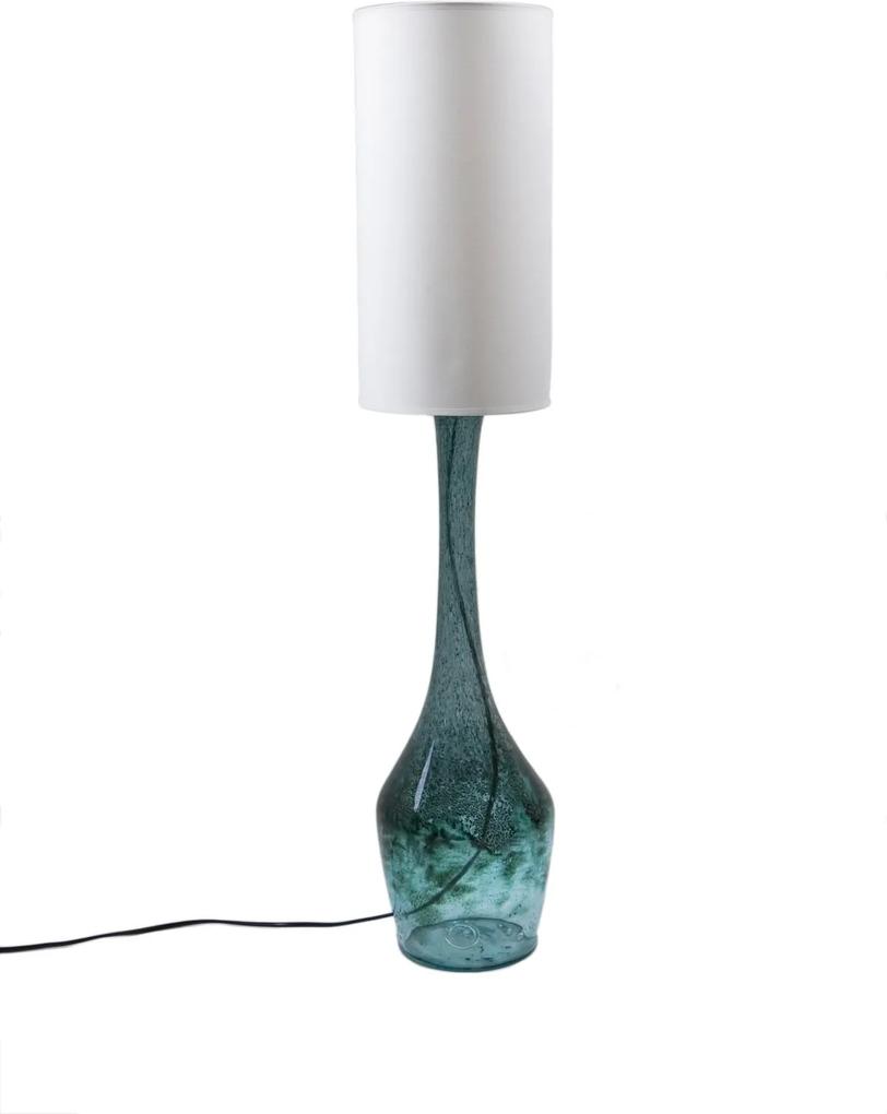 Turquoise | Glazen vloerlamp - 90 (h) cm