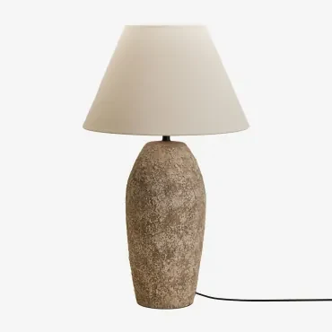 Keramische En Linnen Rollen Bruin – Zand & ↑70 Cm - Sklum