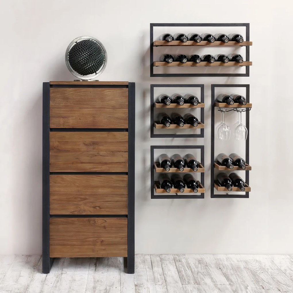DTP Home Winemate Natural Type C Wijnflessen Rek - 50x25x35cm.