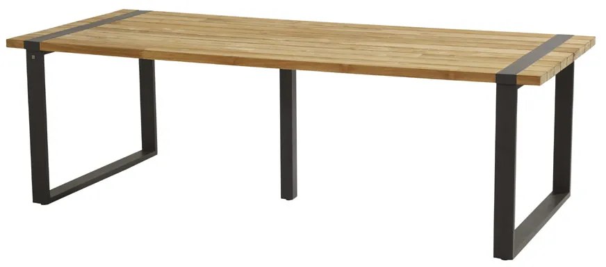 4 Seasons Outdoor Accor eetset met Alto tafel 240 cm  Tuinset    houtkleur weerbestendig