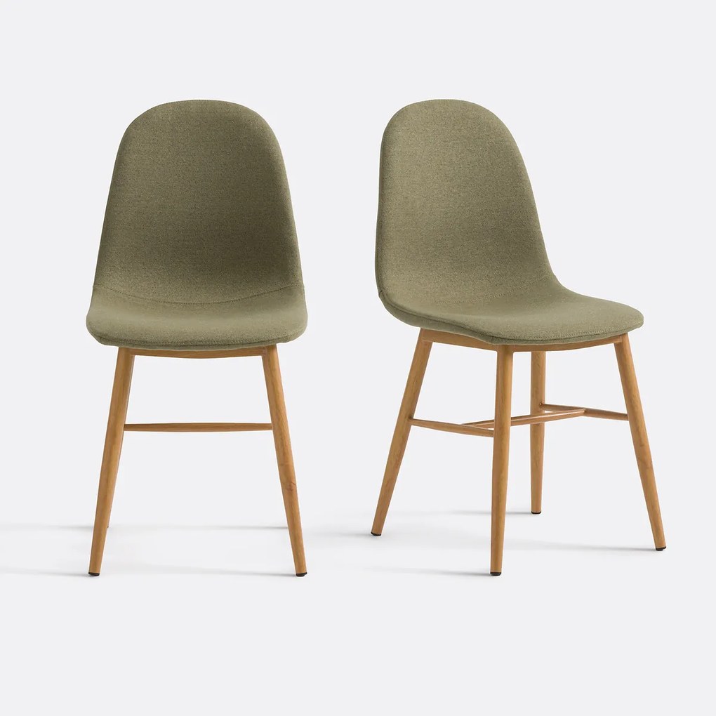 Set van 2 stoelen, geweven stof, Polina