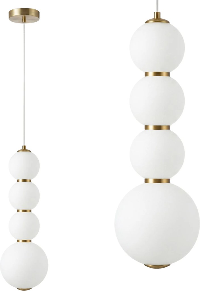 LED hanglamp plafondlamp LHJ114-4CP geborsteld goud