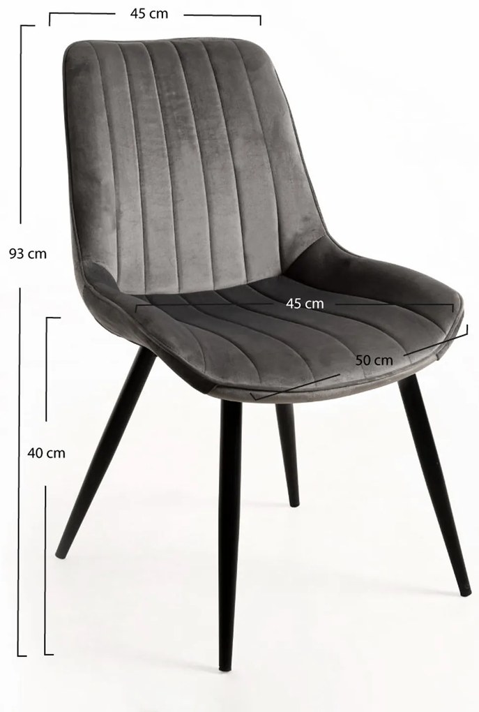 Set van 2 Lene Fluwelen Stoelen