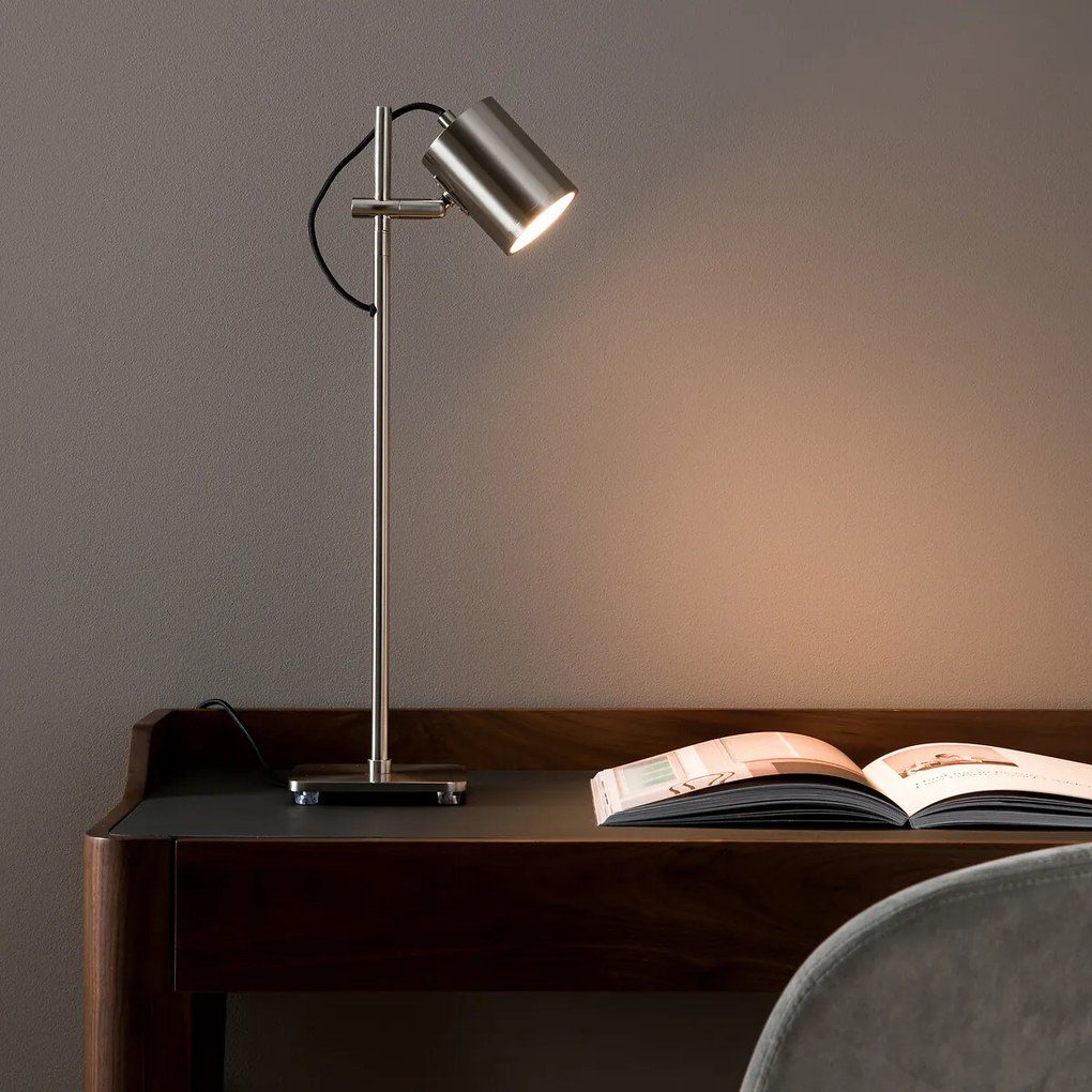 Lamp spot, satijnnikkel afwerking, Girevole