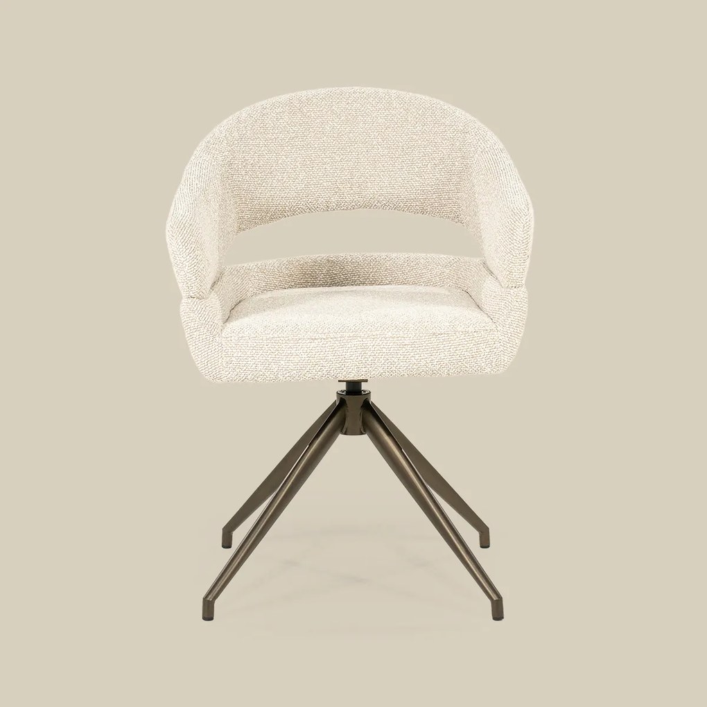 Eetstoel Brons Frame Beige