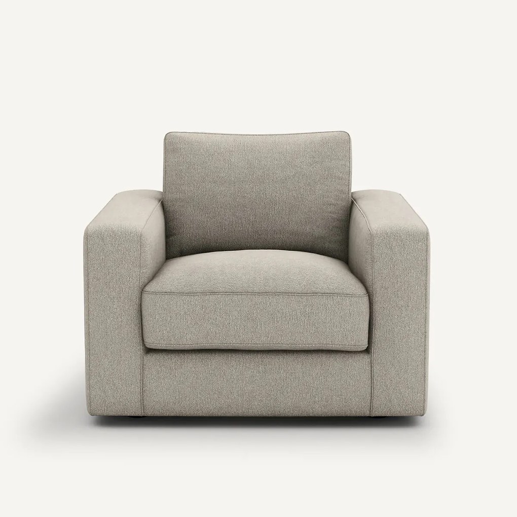 Fauteuil in getextureerd viscose/linnen, Skander