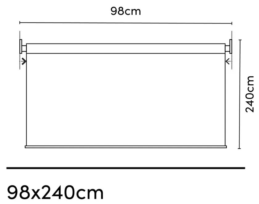 Platinum Nesling Coolfit rolgordijn 98x240 cm antraciet