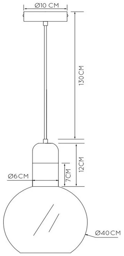 Lucide Julius hanglamp 40cm 1x E27 wit