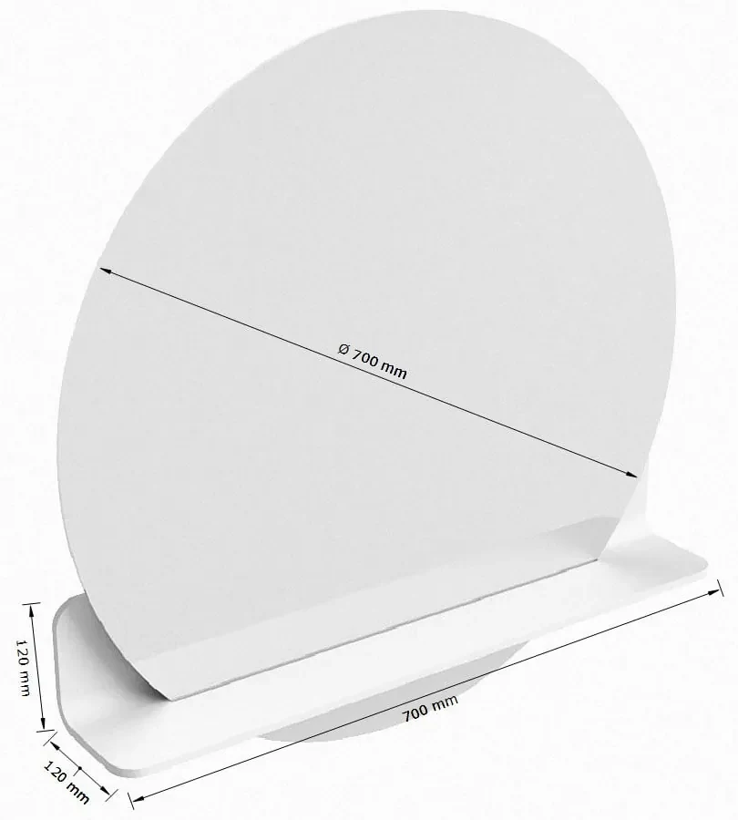 Mondiaz Spot spiegel rond Ø70cm met planchet ocher