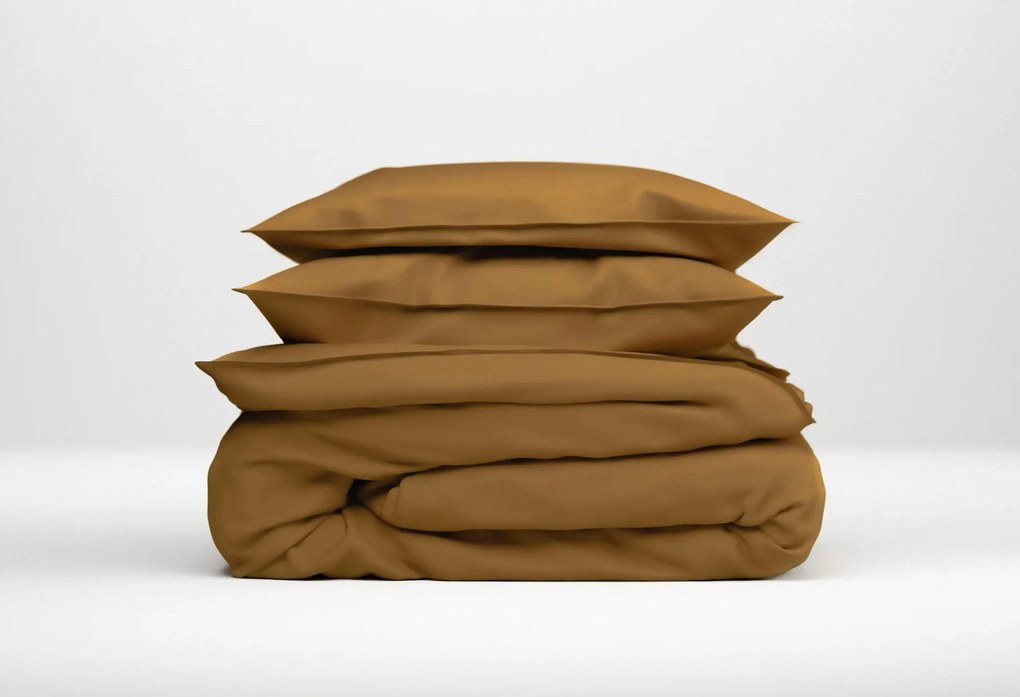 Zo!Home Satinado Dekbedovertrek Cognac Brown – Bij Swiss Sense