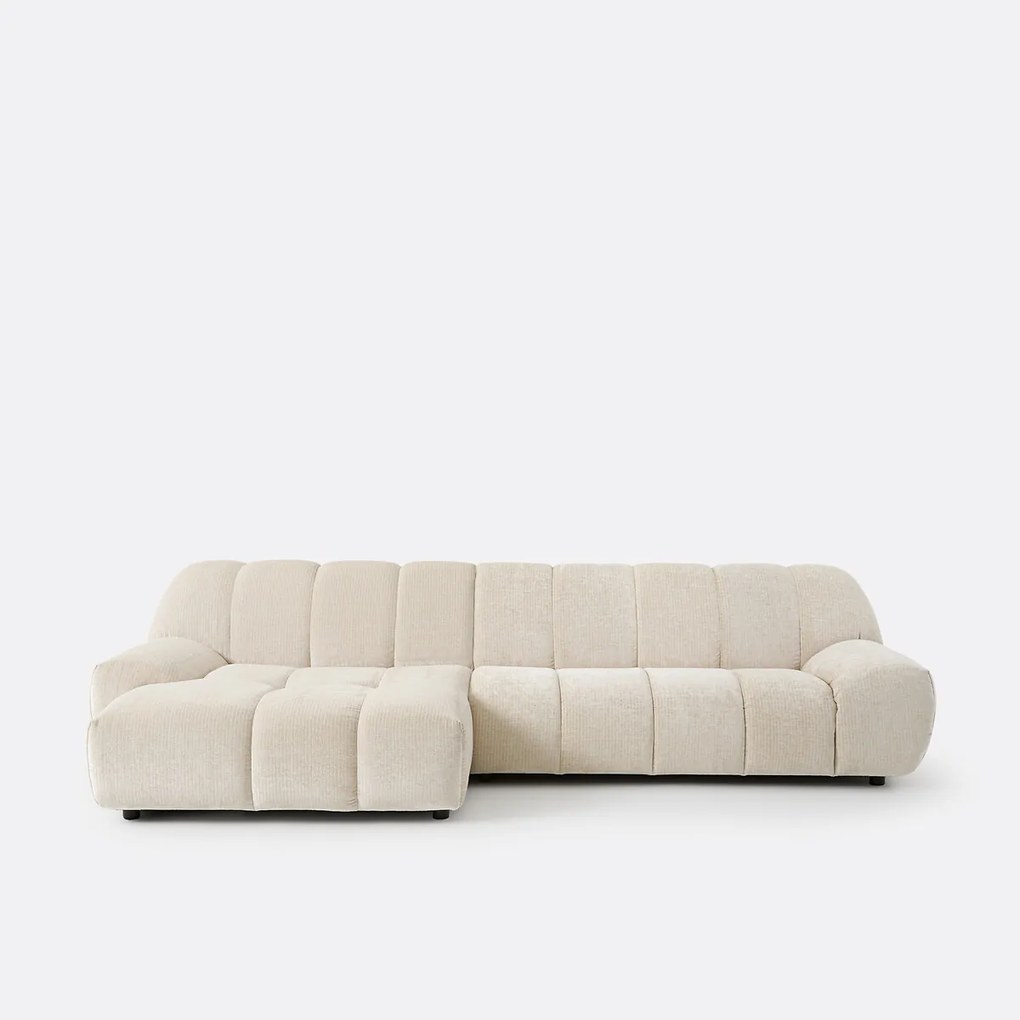 Nuria vintage ribfluwelen hoekbank links