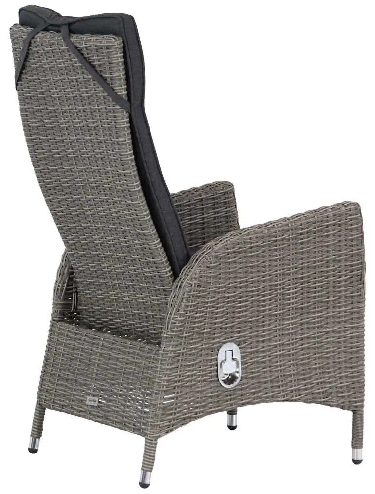 Tuinset 4 personen 165 cm Wicker Grijs Garden Collections Lincoln/Brighton