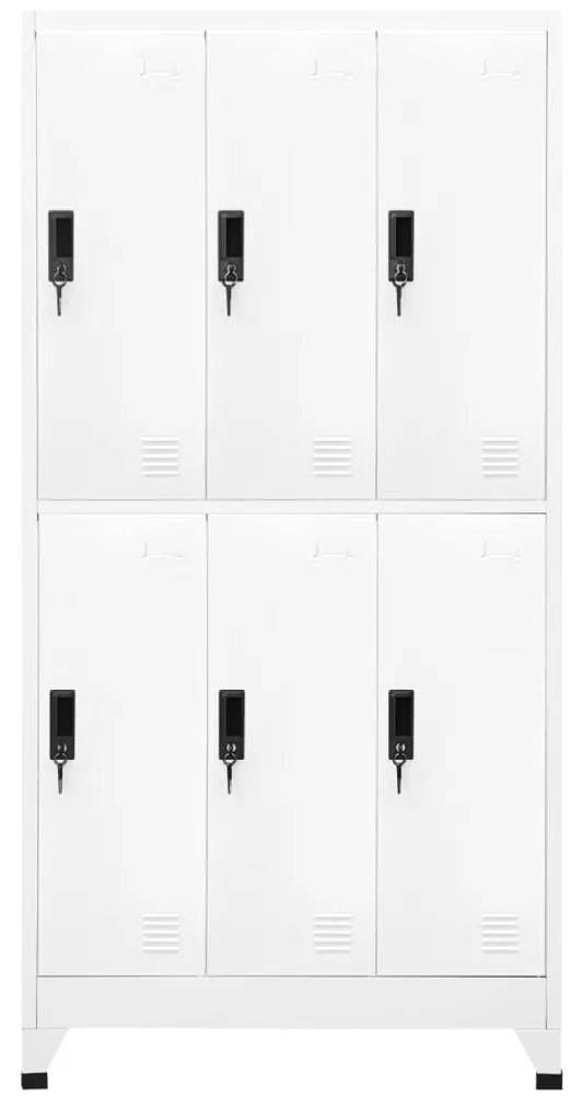 vidaXL Lockerkast 90x45x180 cm staal wit