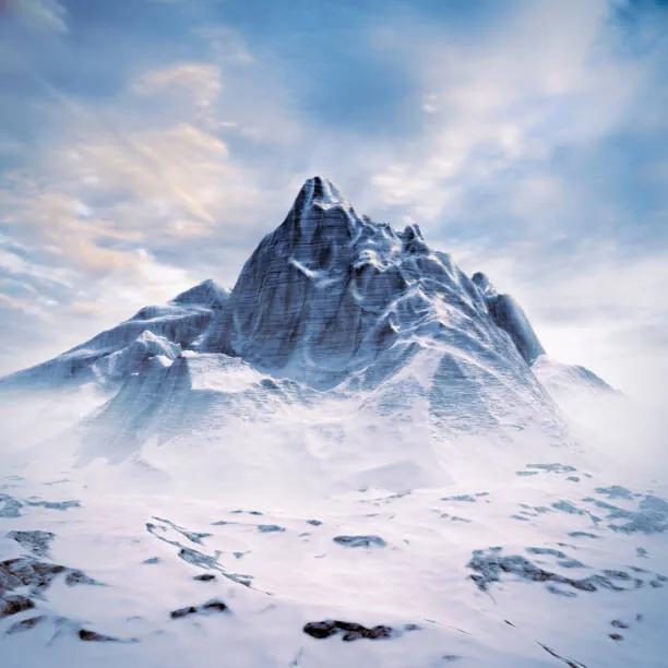 Kunstfotografie Mountain peak scene, grandeduc, (40 x 40 cm)