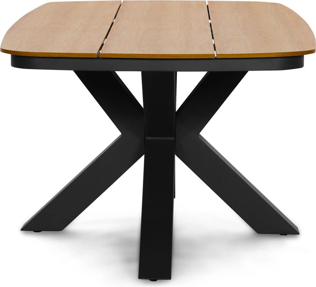 Tuinset 4 personen 180 cm Rope Grijs Domani Furniture Trivento/Camila