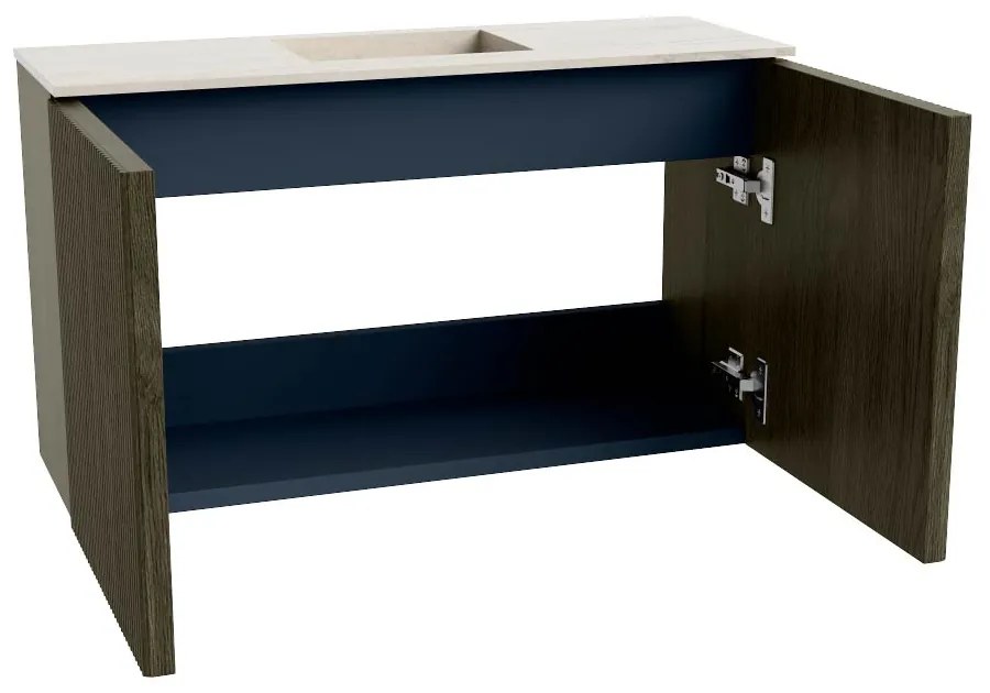 Mondiaz Joya DLux 70cm toiletmeubel shadow met wastafel faye midden 1 kraangat meli