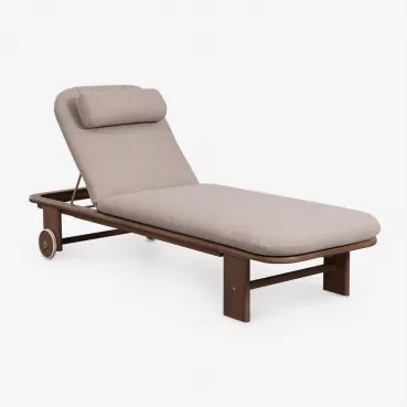 Set Van 2 Verstelbare Ligstoelen Van Acaciahout Uleno Donker Acaciabruin - Sklum