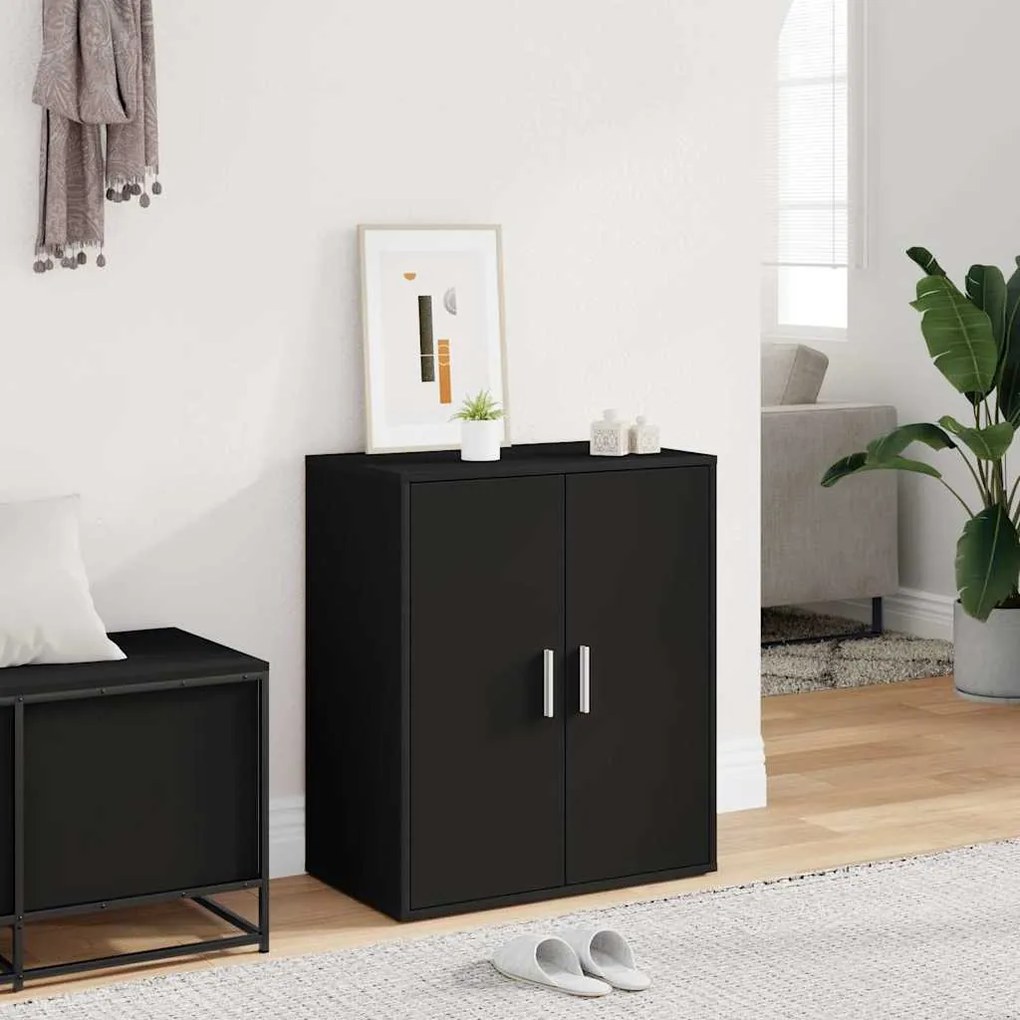 vidaXL Schoenenkast 60x35x70 cm bewerkt hout zwart