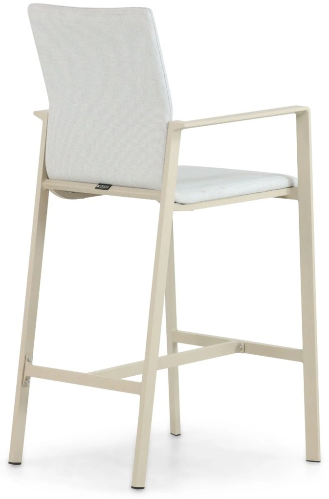 Barstoel Aluminium/textileen Taupe-naturel-bruin Lifestyle Garden Furniture Rome