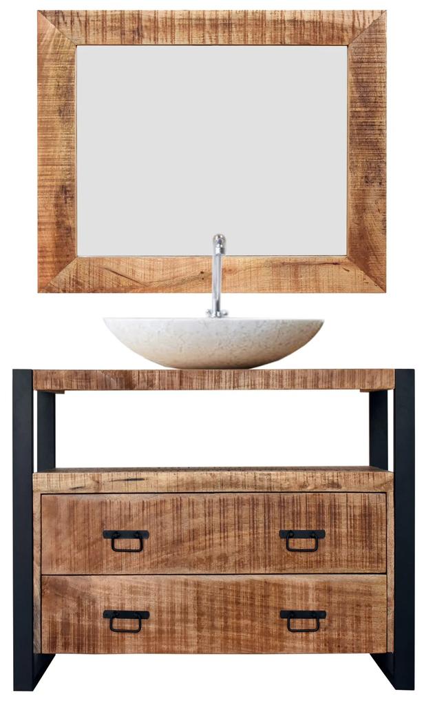 MD Interior Woodz spiegel met houten omlijsting 100x70cm