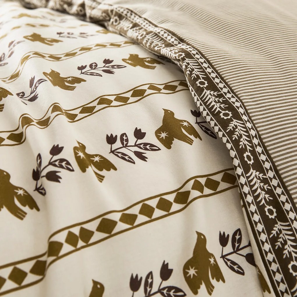 Dekbedovertrek van gewassen katoen, Rosarius