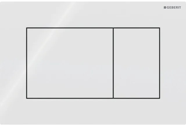Geberit Sigma01 bedieningsplaat - 2-toets spoeling - vierkant - Alpien wit 115.660.11.1