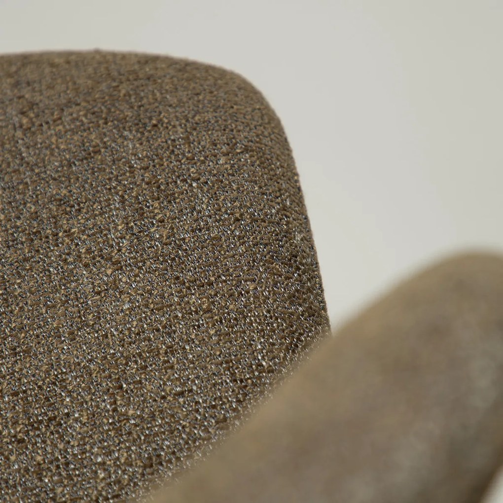 Dan-Form Glory Swivel Draaibare Barstoel Olijfgroen Boucle